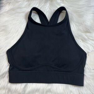 Fabletics Midnight Black Racerback Sports Bra